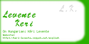 levente keri business card