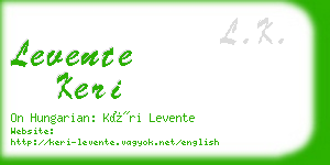 levente keri business card